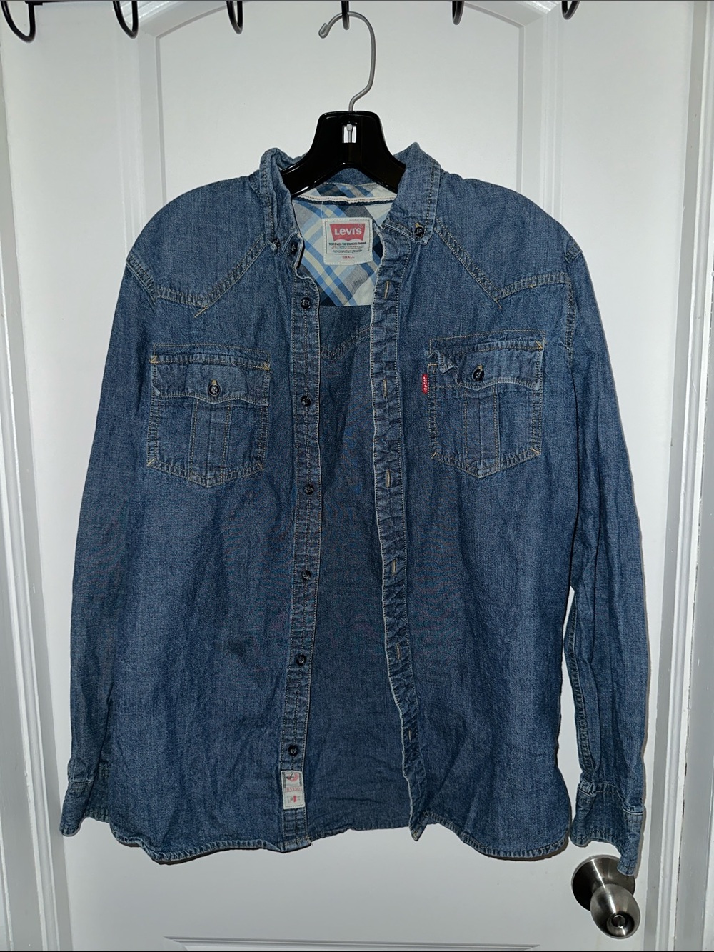 Levi's Men's Dark Blue Denim Shirt Jacket